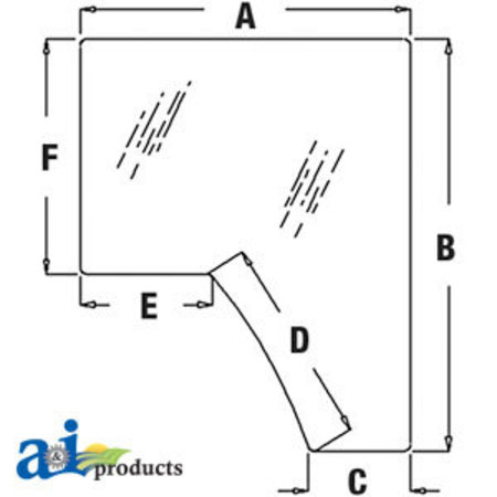 A & I PRODUCTS Glass, Side, Stationary (RH) - Tinted 66" x50.5" x4" A-R208587